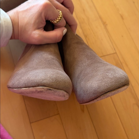 SALE! Stuart Weitzman Suede Taupe Kirstie Over the Knee (OTK) Boot, 60mm - Picture 14 of 16